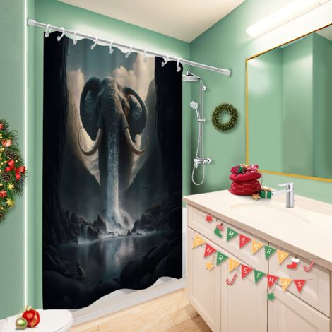 Rideau polyester pour douche 180x180 infroissable cache baignoire pour offrir à noël ou un anniversaire