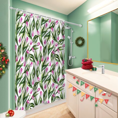 Rideau polyester pour douche 180x180 léger polyester pour salle de bain pour appartement