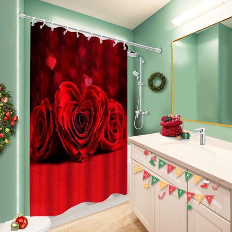 Rideau polyester pour douche 180x180 poids aux ourlets bâche polyester douche pour avec accessoires assortis