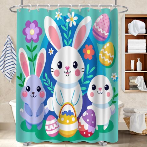 Rideau polyester pour douche 180x180 robuste bâche polyester douche pour baignoire d’angle