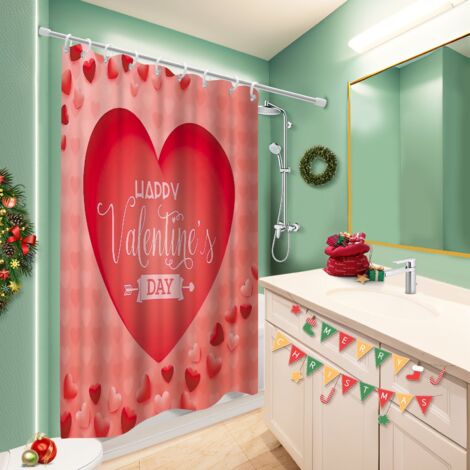 Rideau polyester pour douche 180x180 robuste rideau imperméable pour salle de bain avec baignoire