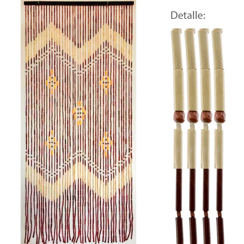 Rideau porte 42 bandes bambou 90 x 200 cm