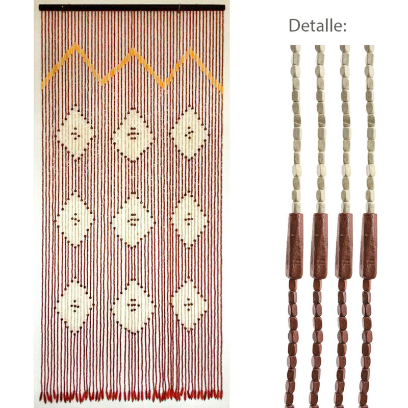 Rideau porte 56 bandes bois 90 x 200 cm.