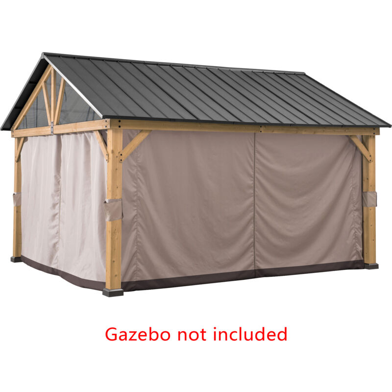 Rideau pour gazebo en cèdre - 404cm x 465cm