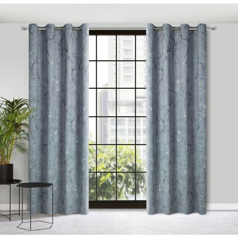 Rideau Prêt Wera 140 X 250 Cm Gris Foncé