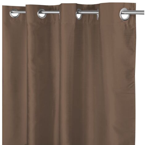 RIDEAU SOLIDE DE COULEUR BRUN CM.140X290 EMBALLÉ