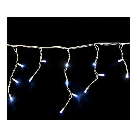 rideau stalactite - led - 3 x 0.6 mètres - 144 led - blanc - 16 descentes - festilight 50421-16-w0-z