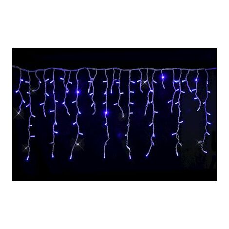 rideau stalactite - led - 4.5 x 0.8 mètres - 280 led - bleu pétillant - festilight 54422-60-w3-z