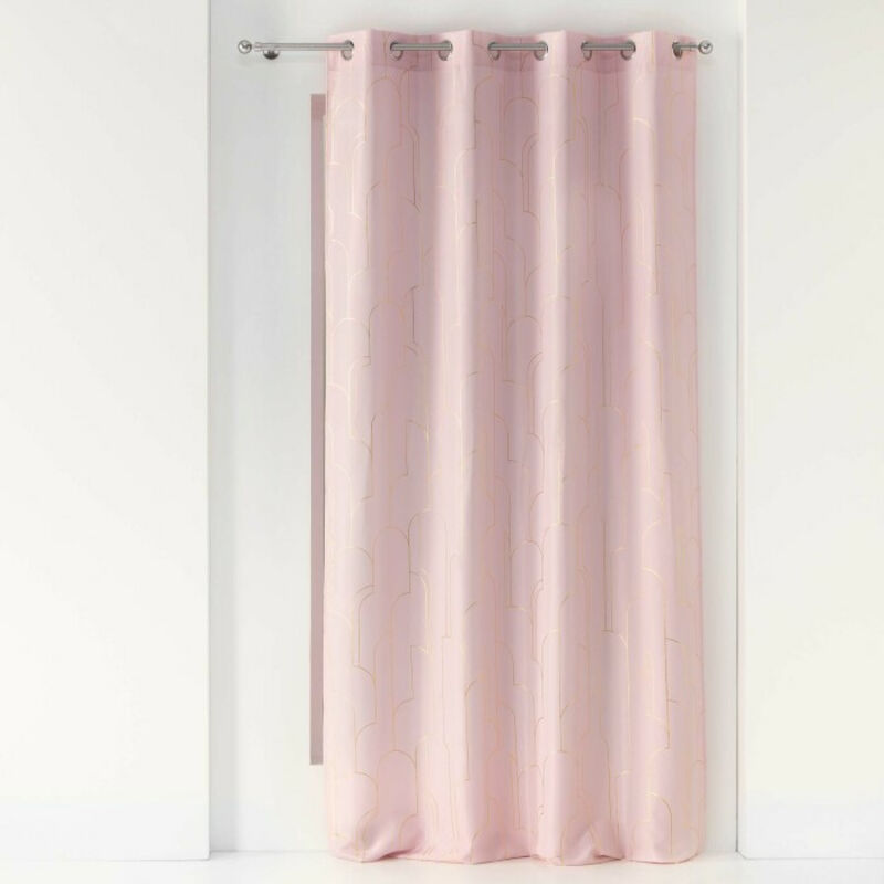 Rideaux a oeillets 140 x 260 cm domea Rose/or