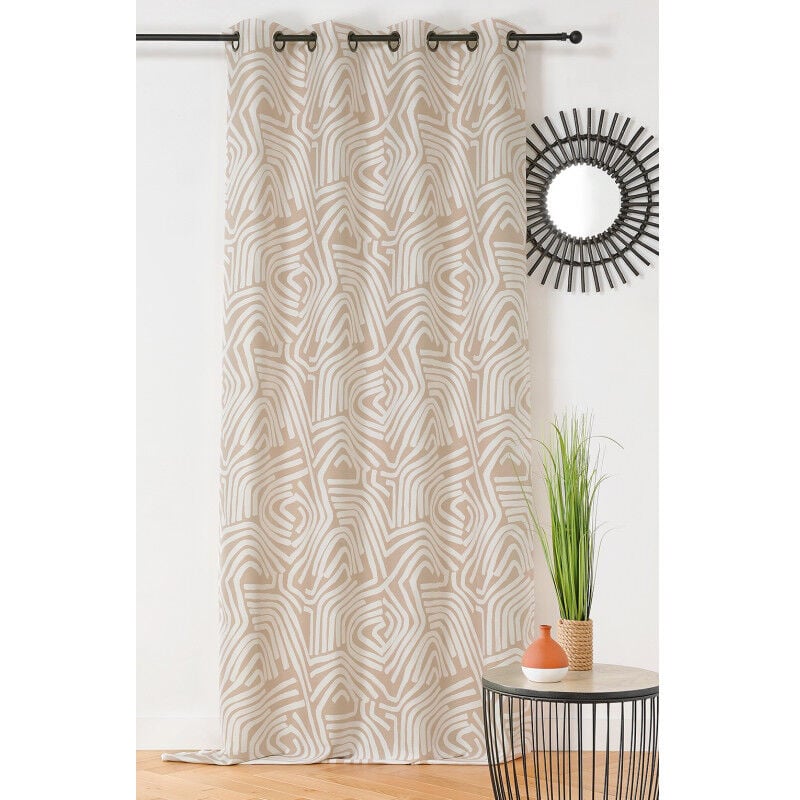 Rideau ethnique Nairobi - 140x260cm - Ecru