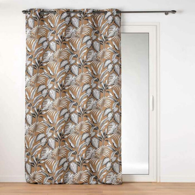 Rideau tamisant 140 x 260 cm polyester imprimé Cabana Camel