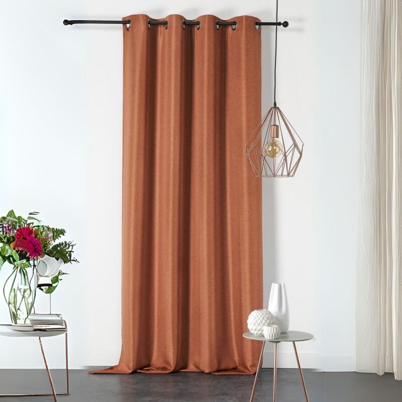 Linder - Rideau tamisant Amsterdam Marron Clair 145x240 cm
