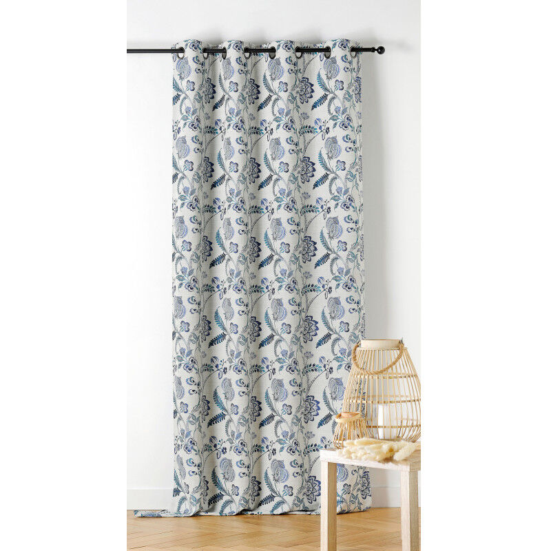 Rideau d'ameublement Indienne 140x240cm - 140x240cm - Bleu