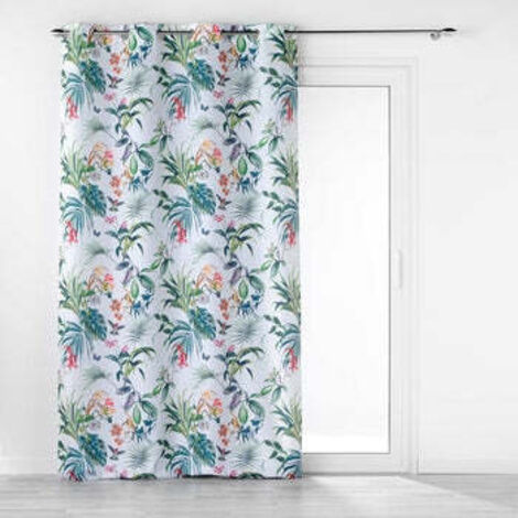Rideau tamisant esprit exotique Blanc 140x260 cm