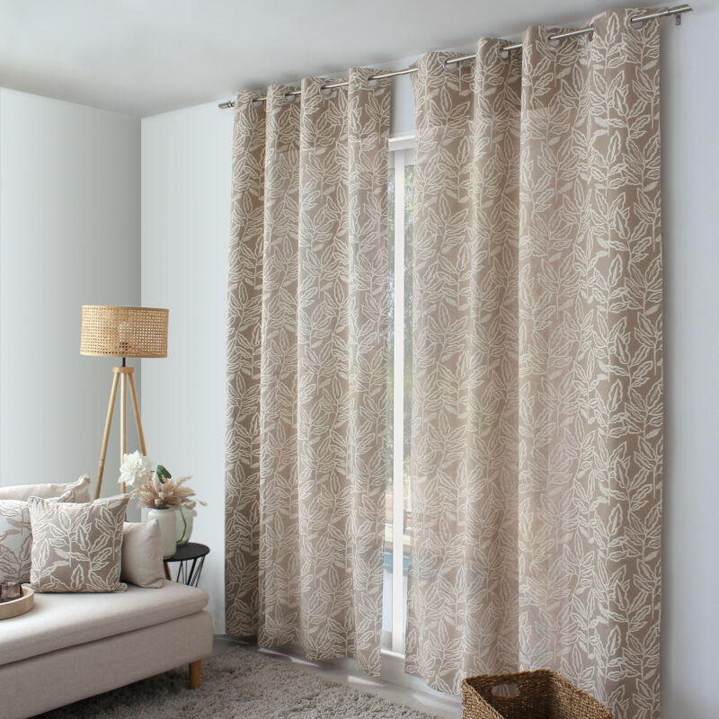 Rideau tamisant esprit lodge 140x240cm - 140x240cm - Naturel