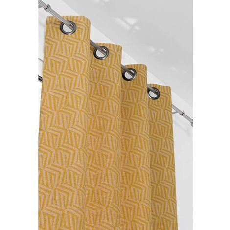 Rideau Tamisant Ethnique - 140x240cm - Moutarde