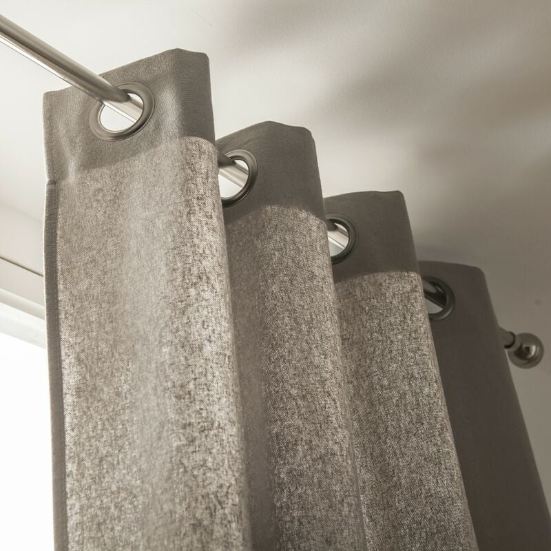 Linder - Rideau tamisant, Metis taupe l.135 x H.260 cm