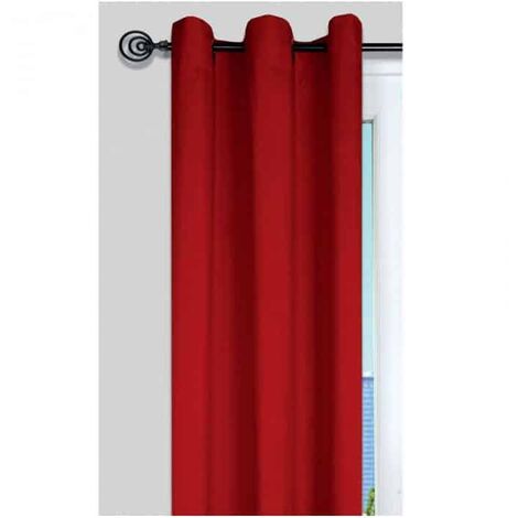 Rideau tamisant Rouge Foncé - 135x250cm - Rouge Bourgogne