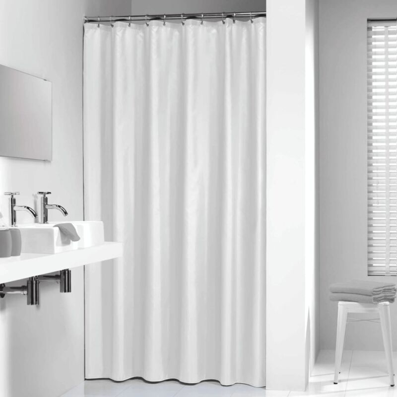 Furniture Limited - Rideau de douche Madeira 120 cm Blanc