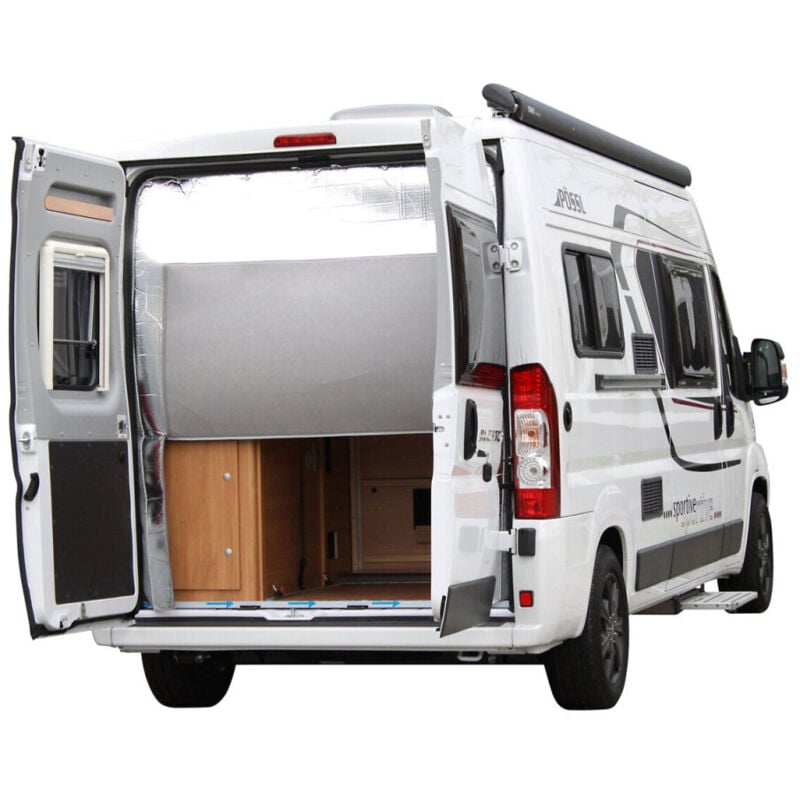 Rideau thermique portes arrières premio 1 panneau sans fenêtre Ducato - Gris clair - Hindermann