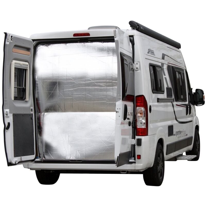 Rideau thermique portes arrières premio 2 panneaux - gris clair Hindermann