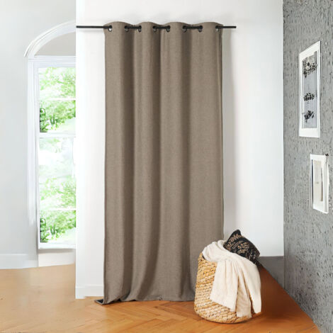 Rideau thermique isolant et obscurcissant 140x260cm "Inuit" - 140x260cm - Taupe