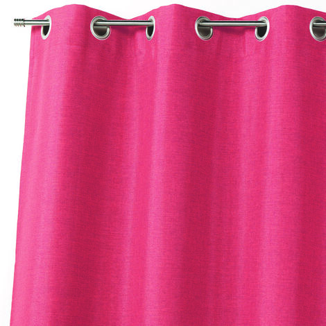 Rideau toile uni aspect naturel Rouge 140x260 cm