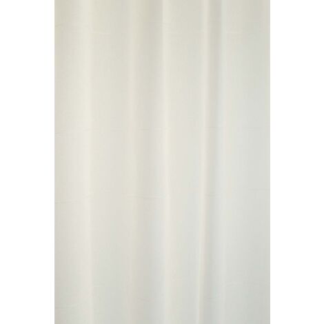 Rideau transparent blanc couture légère 140x245 cm passants cachés polyester