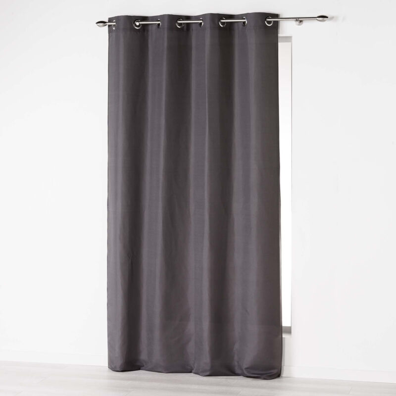 Rideau uni 140x 260 cm Absolu en microfibre Anthracite