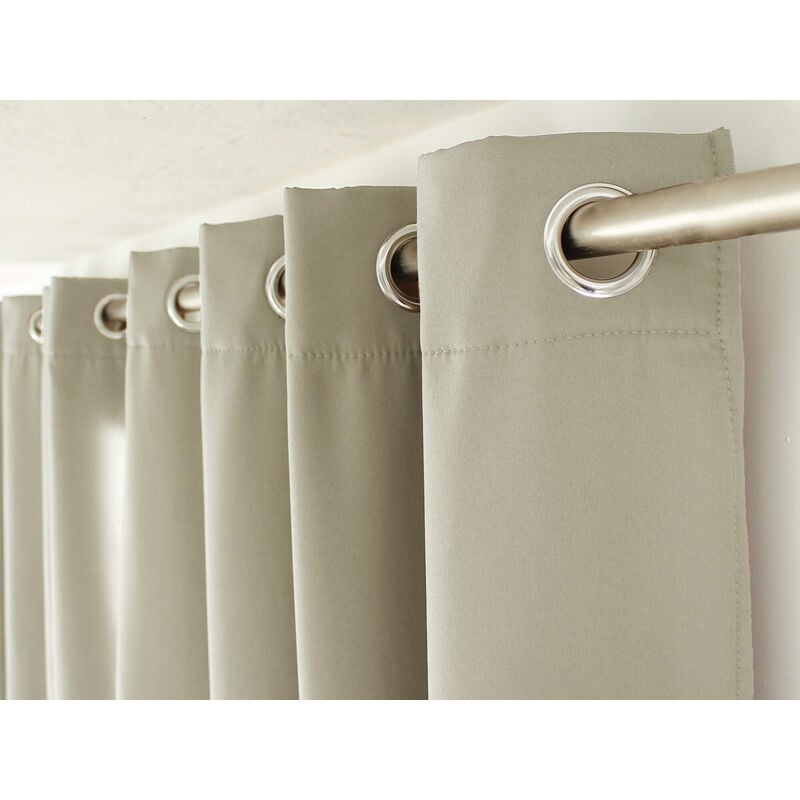 Homemaison - Rideau Thermique et Occultant Naturel - 140x240cm - Naturel