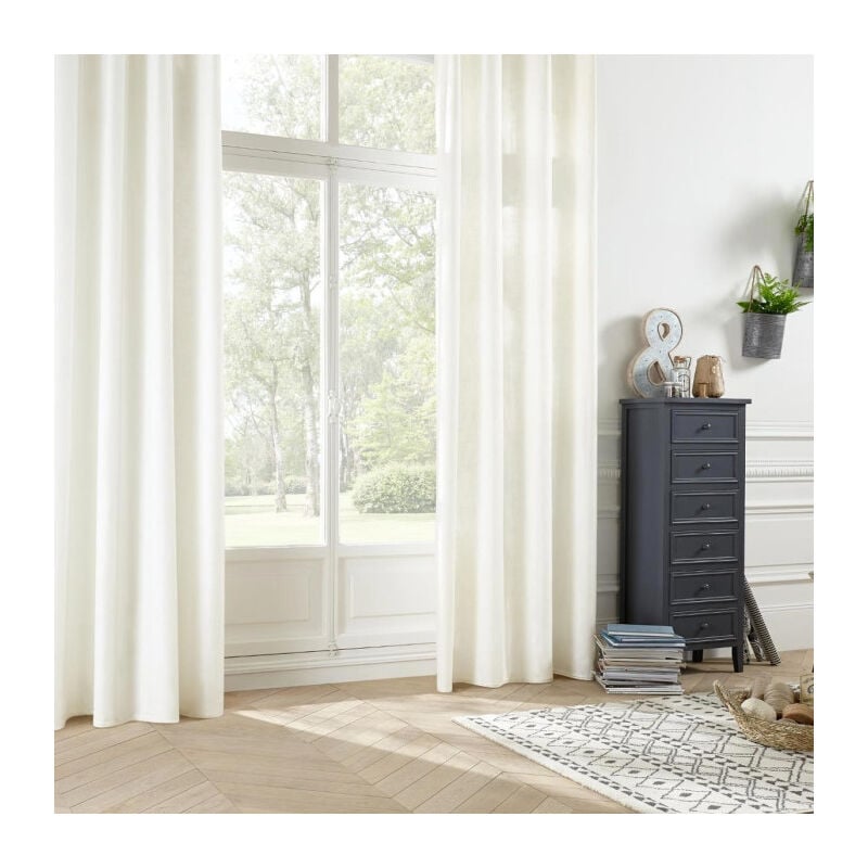 Rideau Uni 'Leon' 140x260cm Ivoire