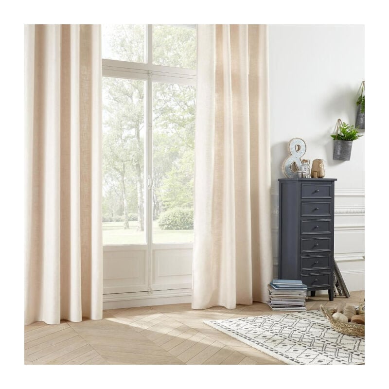 Rideau Uni 'Leon' 140x260cm Lin