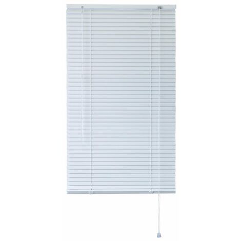Rideau vénitien pour fenêtre en PVC blanc 60x160 cm