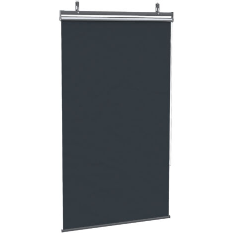 Rideau vertical pare-soleil, 124 x 222 cm, protection solaire pour balcon, store de balcon avec crochets, écran d'intimité pour tonnelle, en polyester