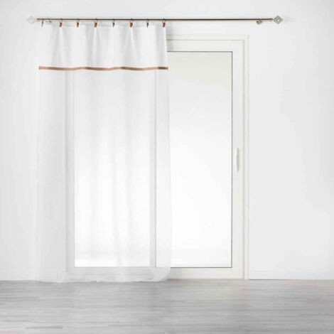 Rideau Voilage à Anneaux "Leana" 140x240cm Blanc