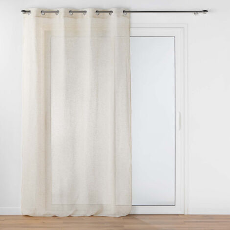 Rideau Voilage à Œillets "Aline" 140x240cm Beige