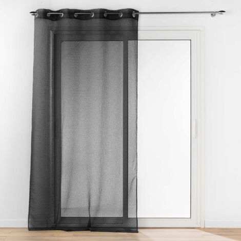 Rideau Voilage à Œillets "Amani" 140x280cm Noir