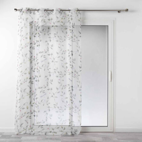 Rideau Voilage à Œillets "Ancolie" 140x240cm Blanc