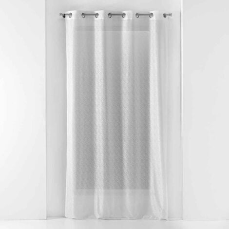 Rideau Voilage à Œillets "Castille" 140x240cm Blanc