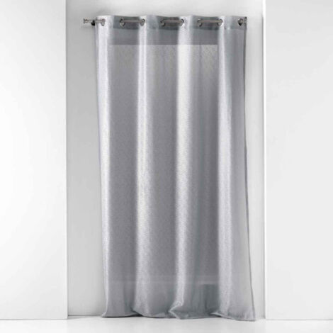 Rideau Voilage à Œillets "Castille" 140x240cm Gris