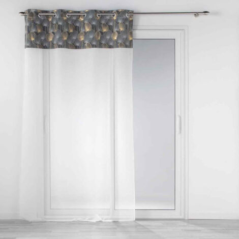 Rideau Voilage à Œillets "Clairine" 140x240cm Gris