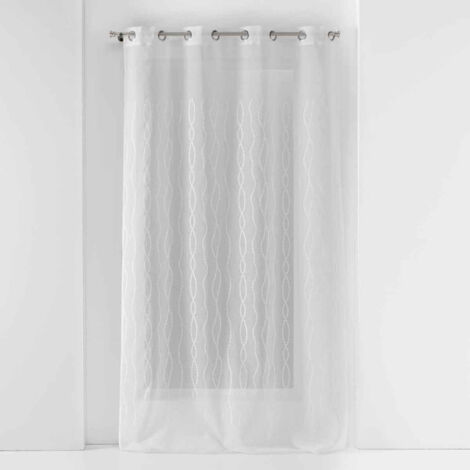 Rideau Voilage à Œillets "Colyne" 140x240cm Blanc
