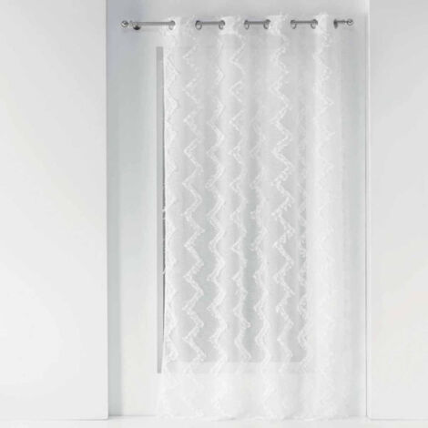 Rideau Voilage à Œillets "Dany" 140x240cm Blanc