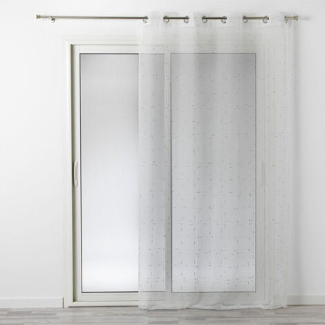 Rideau Voilage à Œillets "Dixiea" 140x240cm Argent
