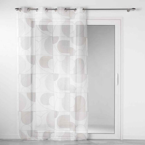 Rideau Voilage à Œillets "Esquisse" 140x240cm Blanc