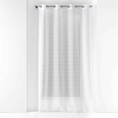 Rideau Voilage à Œillets "Eulalie" 140x240cm Blanc