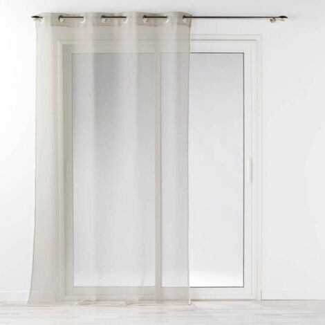 Rideau Voilage à Œillets "Fantaisie Louise" 140x240cm Beige