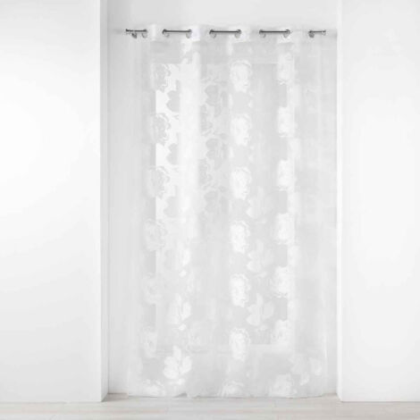 Rideau Voilage à Œillets "Florinella" 140x240cm Blanc