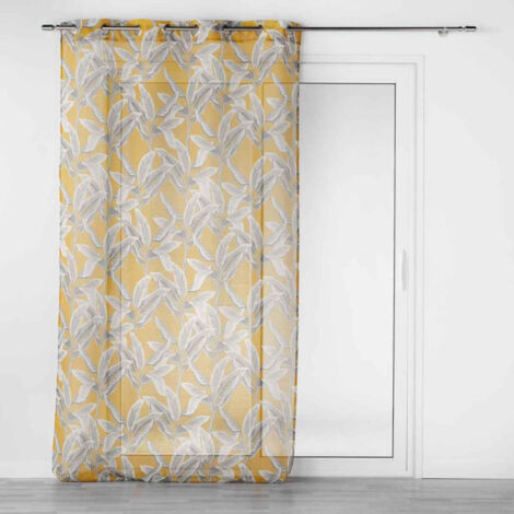 Rideau Voilage à Œillets "Isibelle" 140x240cm Jaune