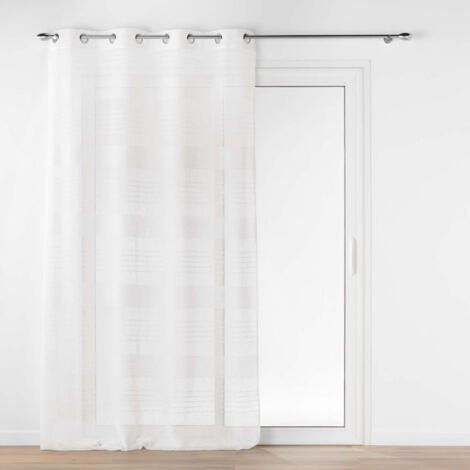 Rideau Voilage à Œillets "Janice" 140x240cm Blanc
